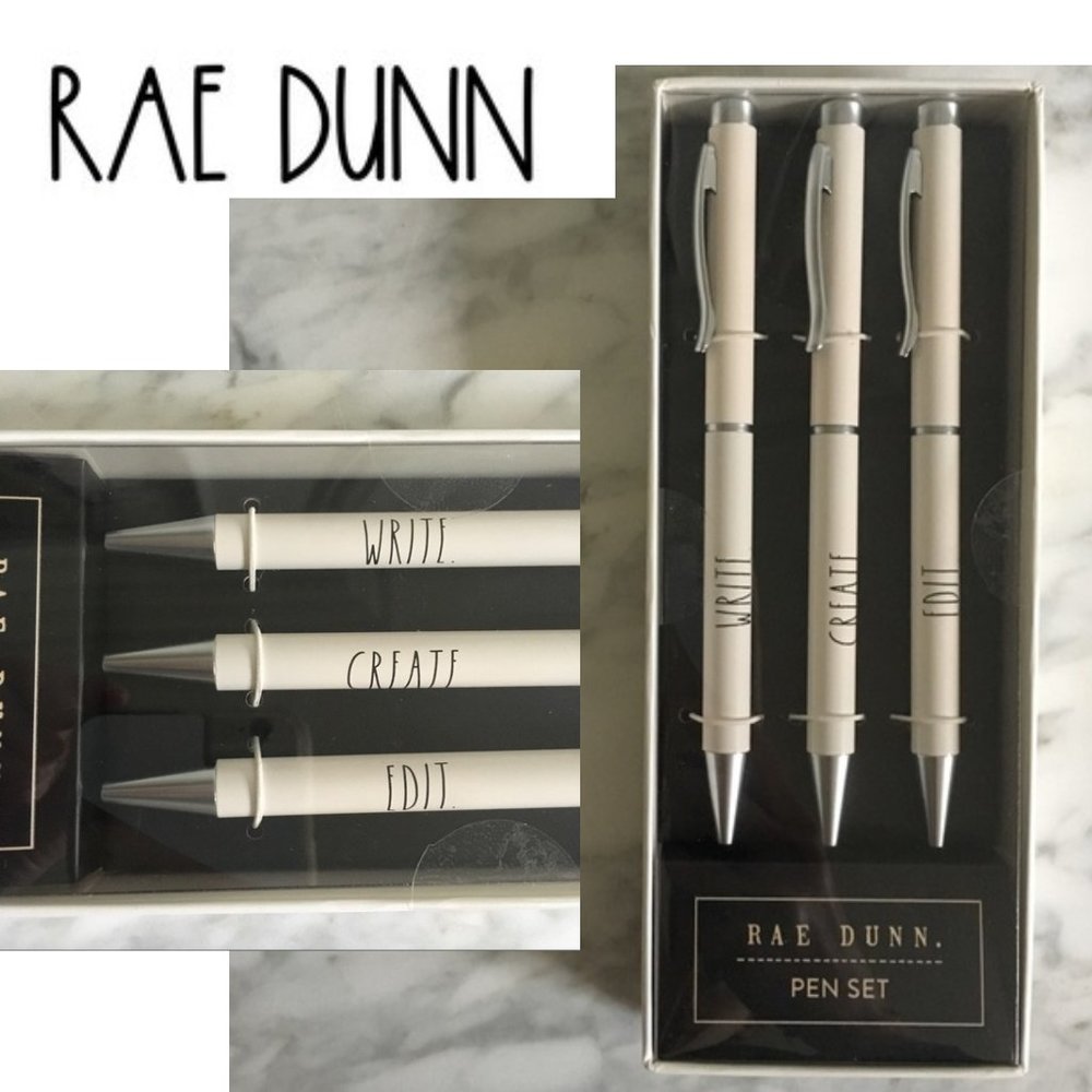 RAE DUNN Pen Set “Write. Create. Edit.” NWT